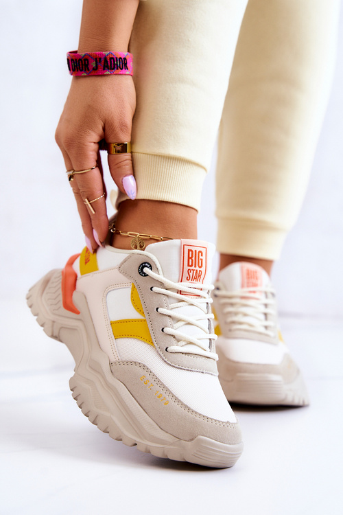 Dámská sportovní obuv Big Star JJ274A411 Bílý-béžový