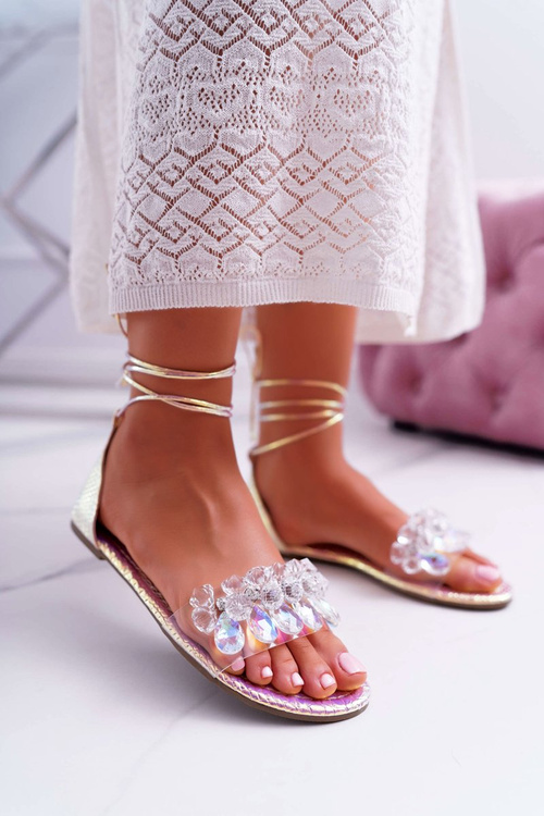 Dámske sandále Lu Boo Pink Madina Crystals