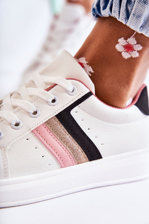 Dámská sportovní obuv, vázaná bílá Renesme