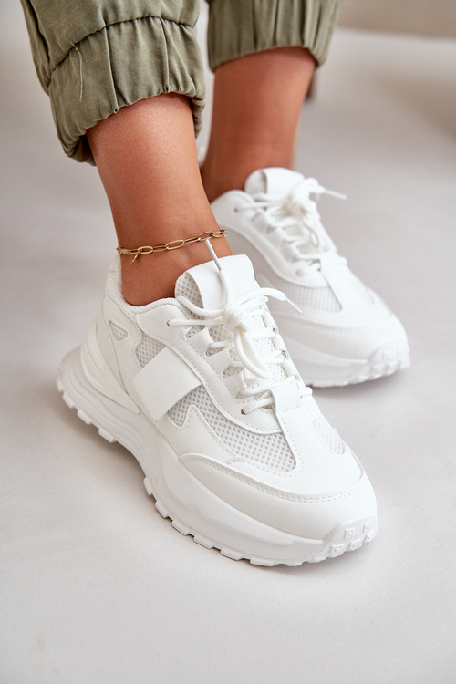 Dámské tenisky na platformě bílé Nevelaine