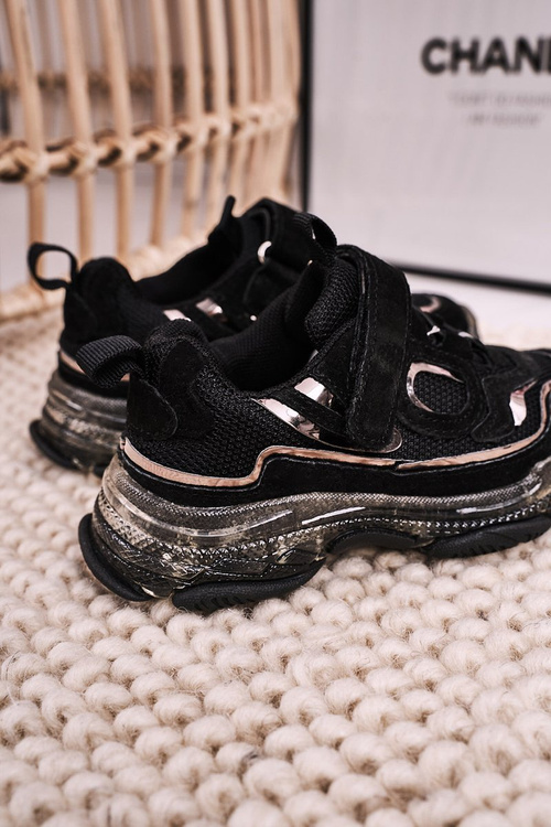 Dětské Sportovní Boty S Průhlednou Podešví Černé Bailey