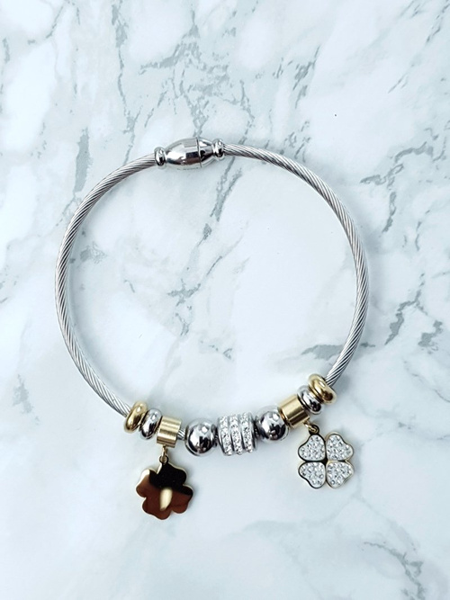 Dámsky náramok na prepojení kúziel Golden Clovers