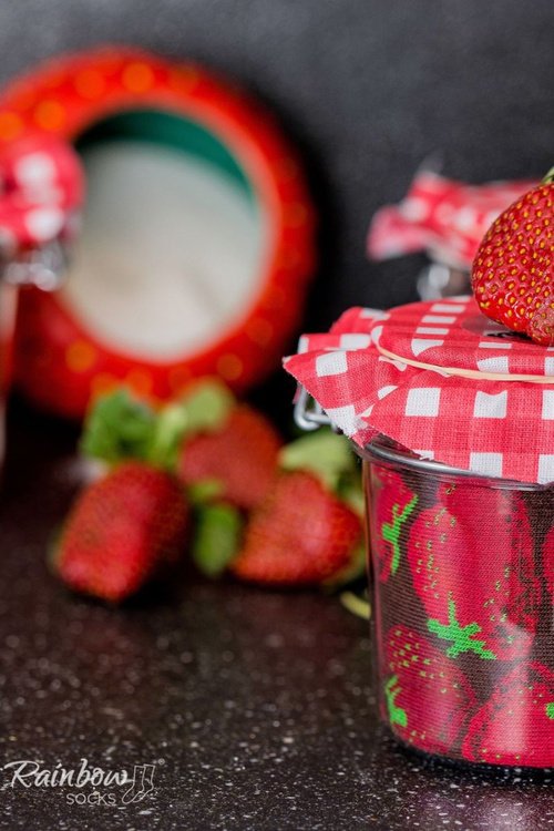 Duhové Ponožky Borůvky Jahody Ve Sklenici 2 Párů