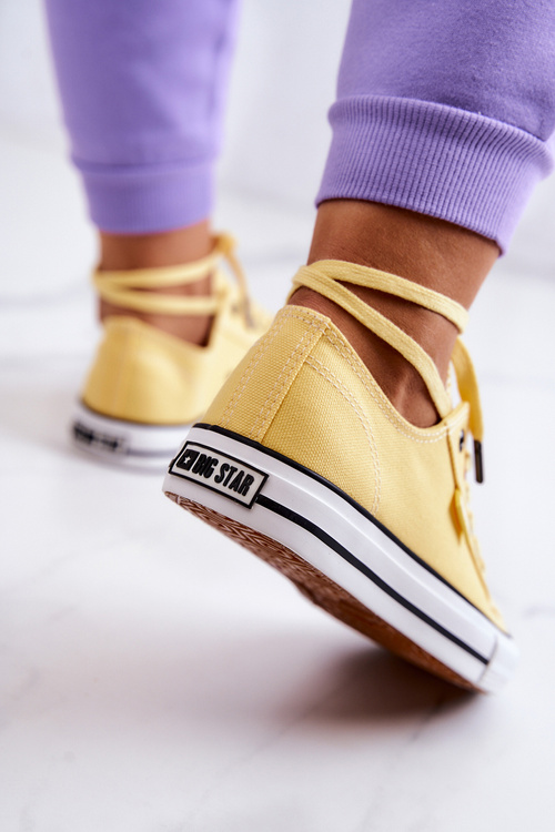 Dámské nízké tenisky Big Star JJ274A002 Žlutá