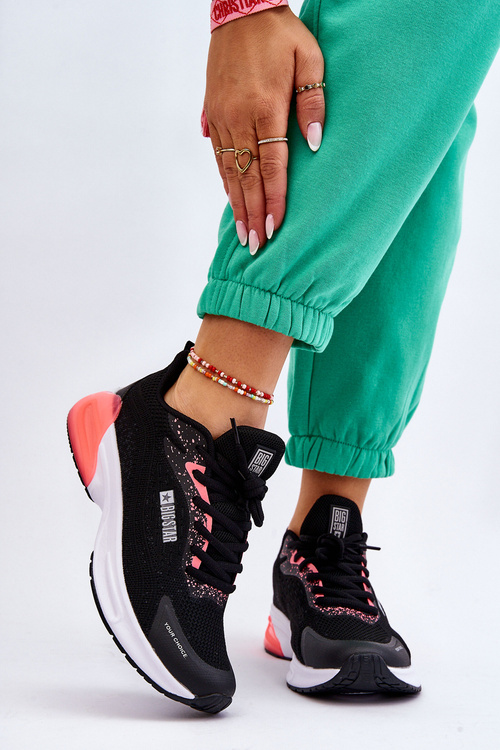 Módní Memory Foam System Big Star Sportovní boty LL274318 Černé