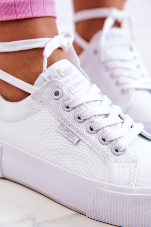 Tenisky na platformě Lee Cooper LCW-22-31-0884L Bílý