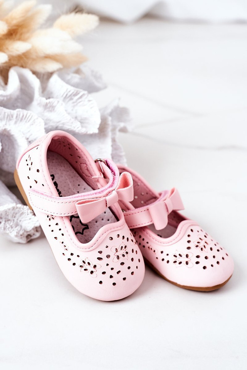 Detské kožené baleríny Pink Mirea