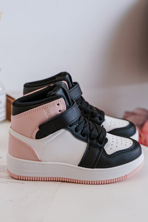 Dětské sportovní vysoká boty bílá-růžová Teredite