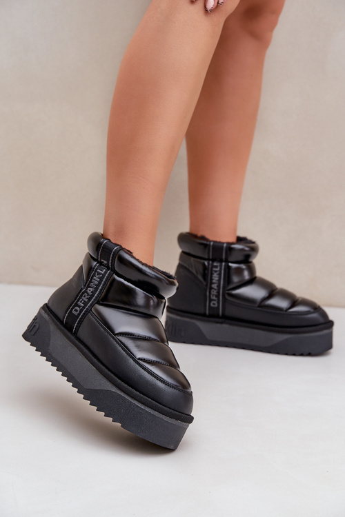 Nízké Sněhule Na Silné Podešvi D.Franklin Černé DFSH371011