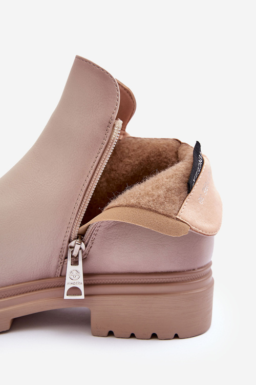 Kožené topánky s nízkym horným béžovým kreslom