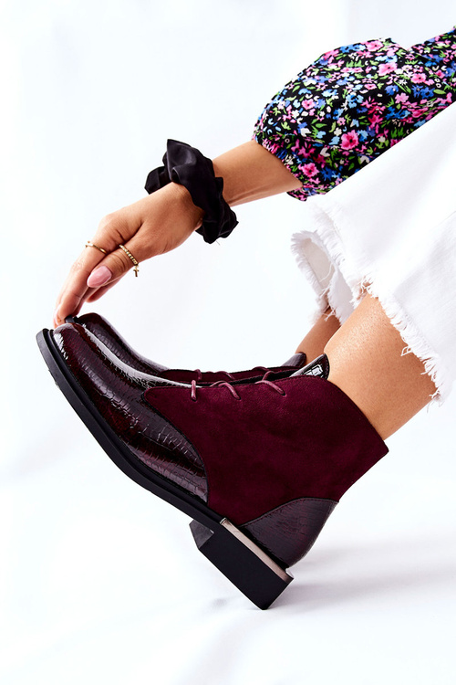 Semišové topánky izolované Sergio Leone BT401 Burgundsko