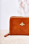 Malá dámska peňaženka s svetlo hnedou dekoráciou Sanchos