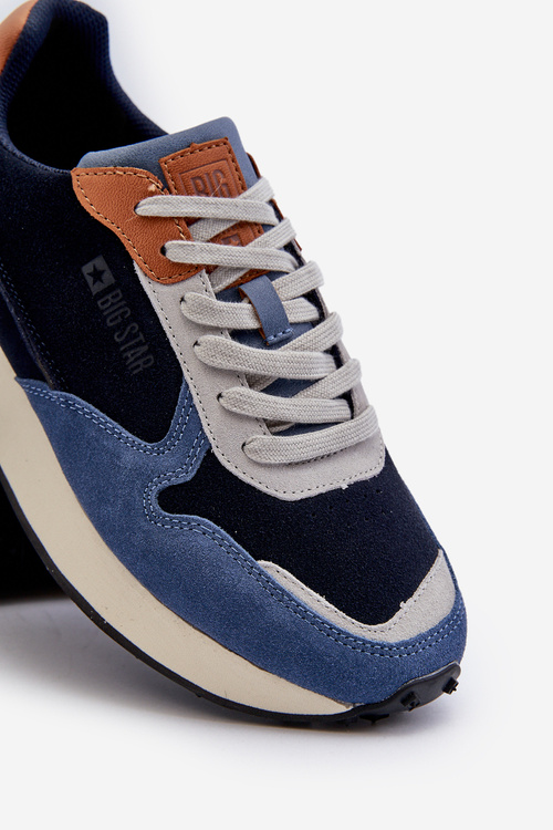 Pánske tenisky s pamäťovou penou Memory Foam System Big Star NN174356 tmavomodré