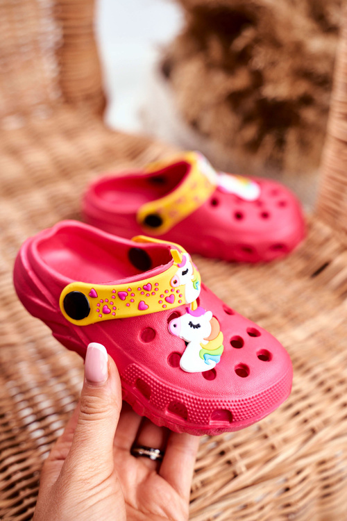 Dětské žabky Pěnové Kroks Růžový Jednorožec Lily