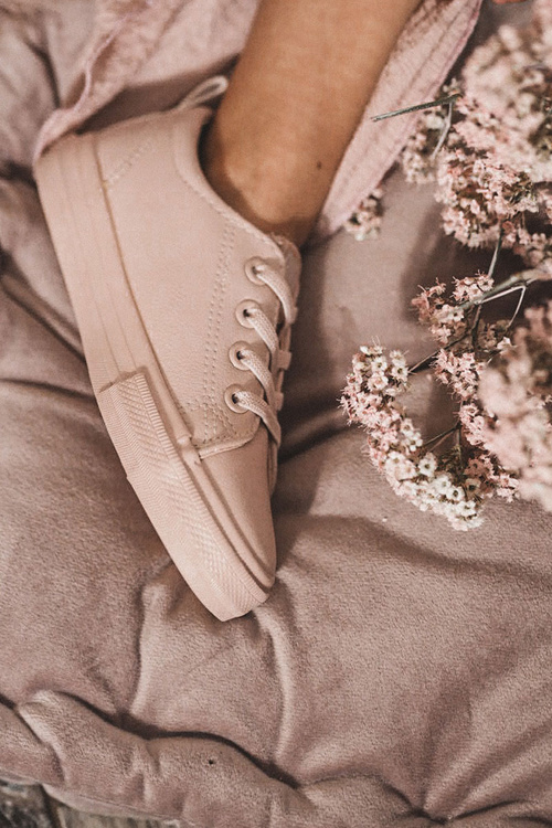 Kožené tenisky Big Star JJ374022 Nude