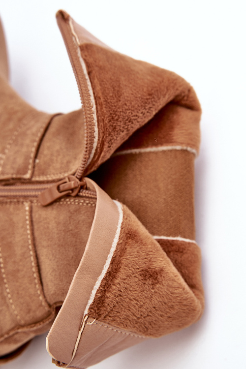 Dámské semišové zateplené botky Workery Camel Brinnon