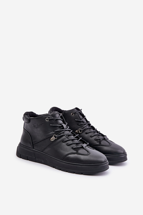 Kožené Zateplené Sneaker Botičky Pre Pánov Lee Cooper Čierne LCJ-24-33-2913