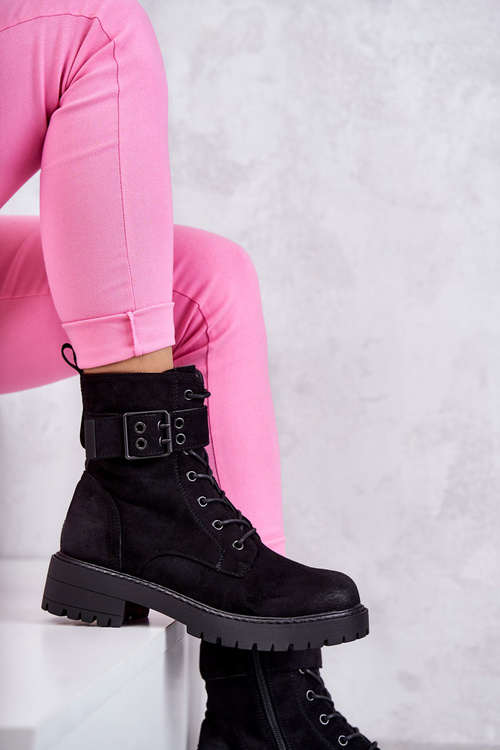 Dámsky byt -prikopával šnurované topánky Black Company Company