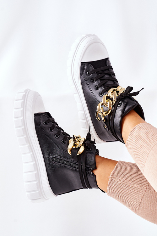 Vysoké tenisky na platforme Black La Rocca