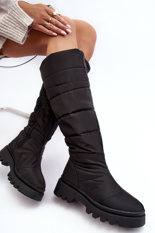 Dámske snehové topánky izolované čierna hviezda MM274332