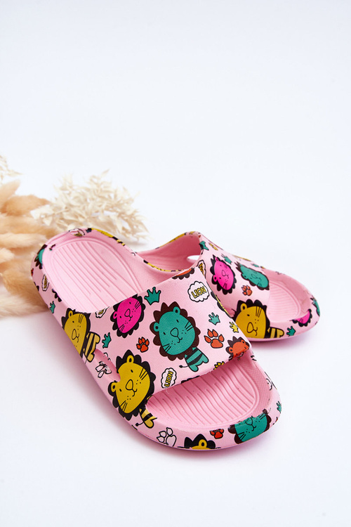 Detská ľahká pena flip -flops lev lev tmavom ružovej esthere