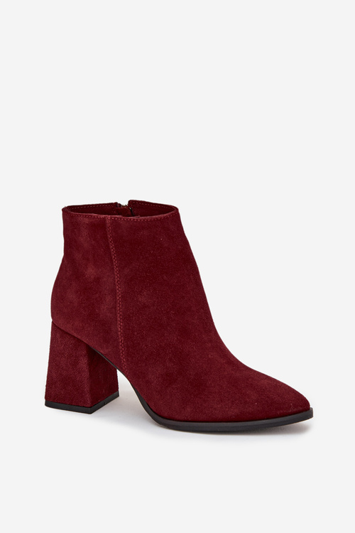 Dámské boty na podpatku se zlatým detailem Čokoládové Zazoo 3128