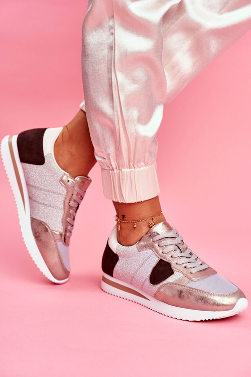 Dámská Sportovní Obuv Třpytivě Stříbrná Very Nice