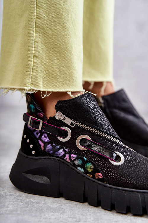 Kožené boty Maciejka 05660-20 Černá