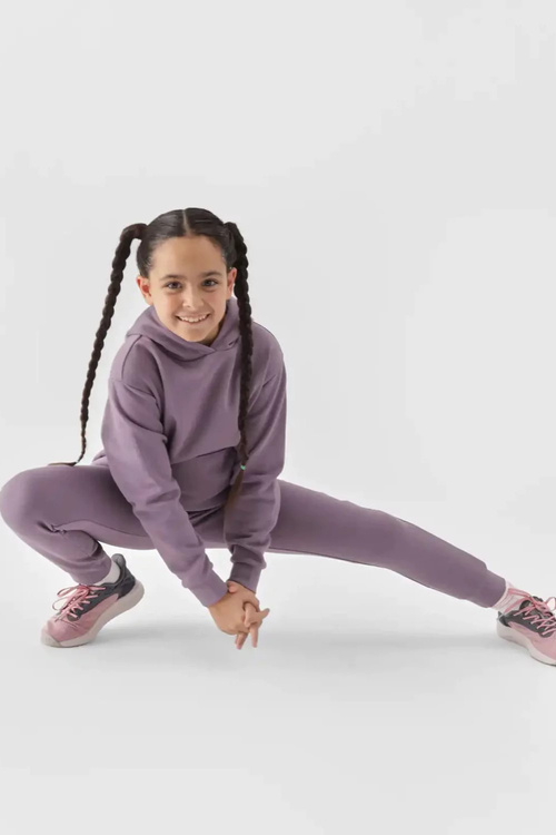 Dívčí Teplákové Kalhoty Joggery 4F Fialové 4FJWMM00TTROF0828-51S