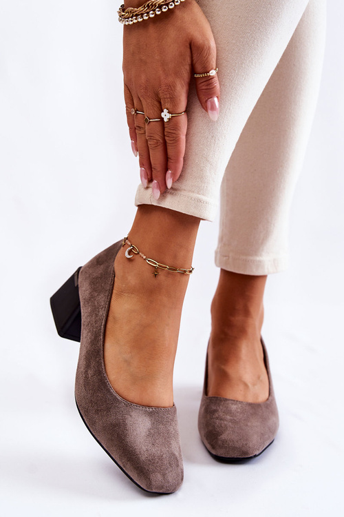 Semišové lodičky La.Fi 230034G-SU Šedá