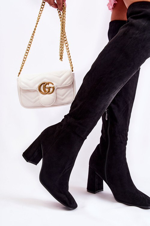 Klasické semišové boty černé Kastia