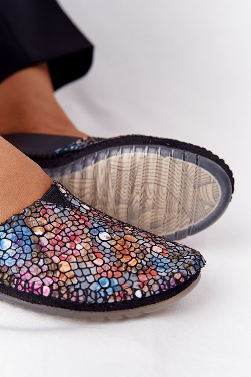 Dámske kožené baleríny Maciejka 01930-87 Čierna