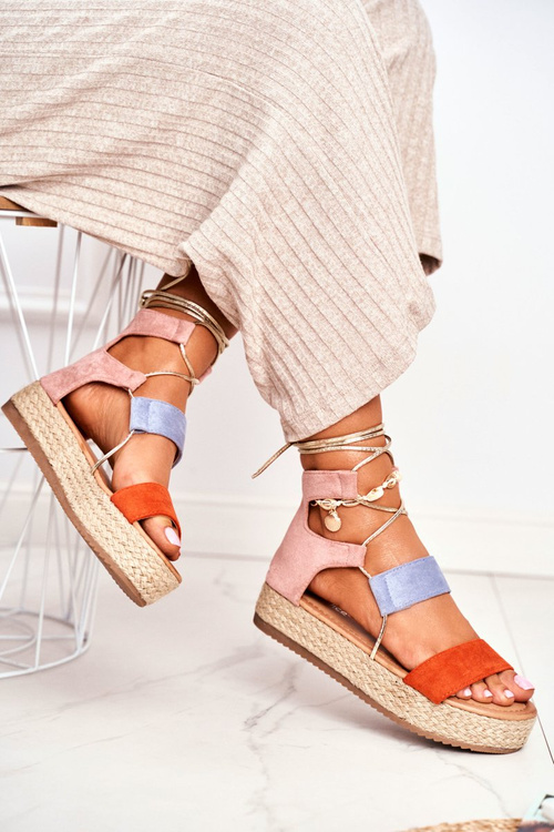 Dámské Espadrilky na podrážce Oranžové Fuerta