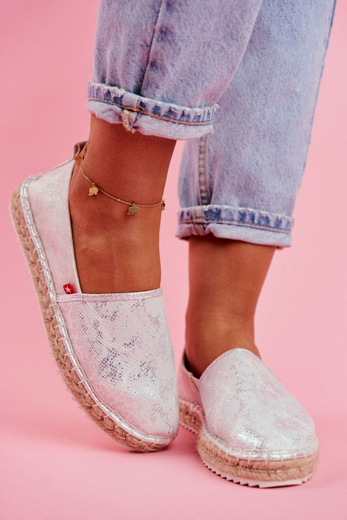 Ženské espadrilles prepletené strieborné jediné veľké hviezdy ff274a514