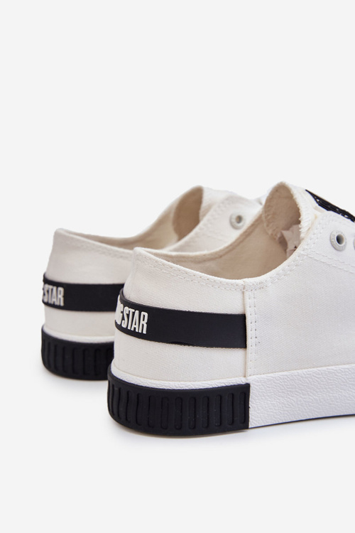 Dámska nízka veľká hviezda LL274039 Biele tenisky