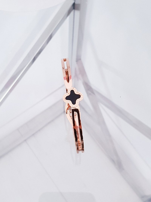 Dámský Náramek Ocel S květinovým růžové zlato Neo