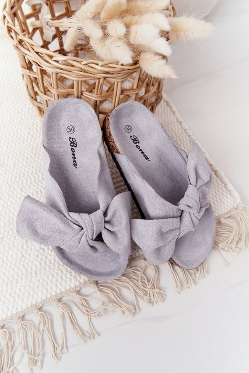 Dětské Pantofle Na Korku Šedé Little Wendy