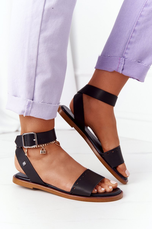 Kožené Sandály Big Star HH274720 Černé