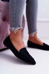 Ženský semišový balerinas lords čierny gretár