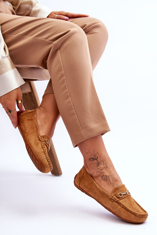 Suede Poleafers s dekoráciou Brown Elein