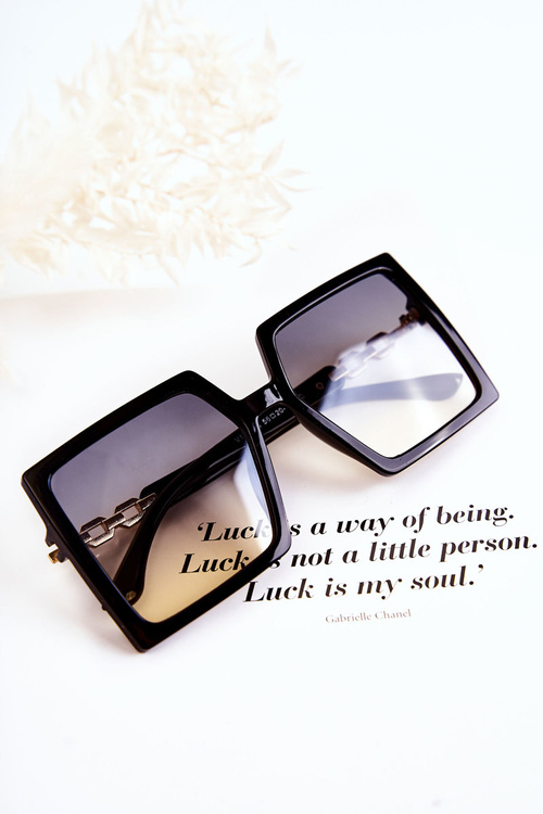 Veľké štvorcové slnečné okuliare ombre v130043 čierne