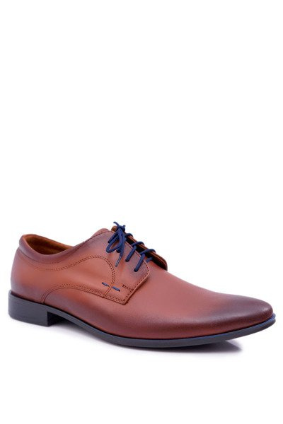 Pánske topánky elegantné kožené hnedé menelaos
