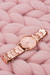 Stylish Copper Women Watch with Bracelet