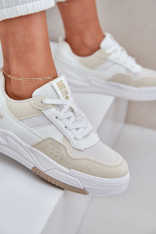 Tenisky Na Platforme Big Star OO274A155 Bielo-Bežové