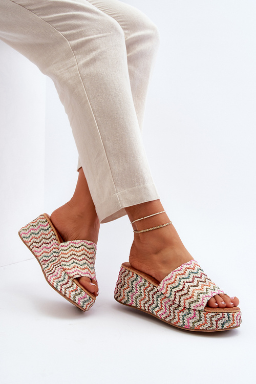 Dámske klampi na podpätku biele Vanarila