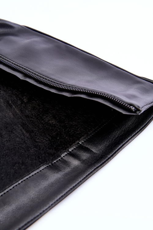 Dámske kožené topánky s plochými podpätkami čierna nenet