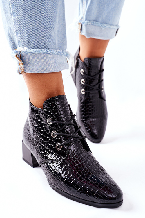 Boty na podpatku Cerné Albeq