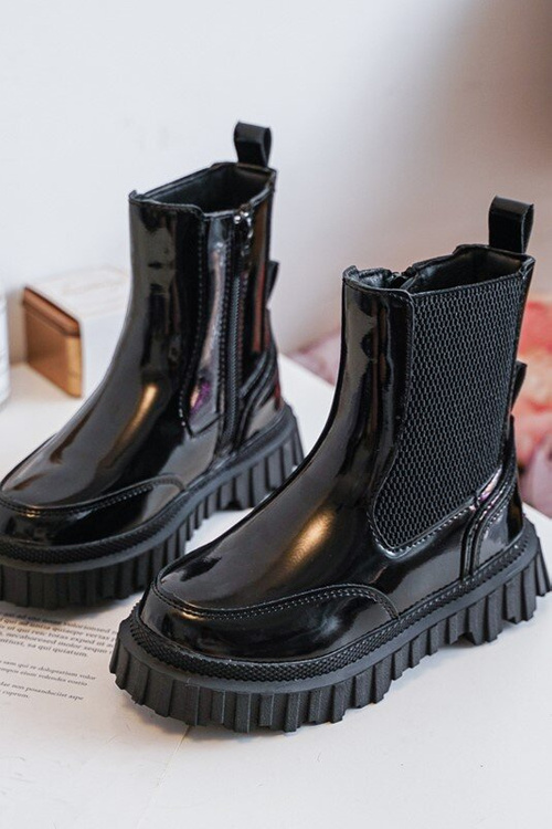 Maľované detské topánky pre posuvnú izolovanú čiernu jolynn