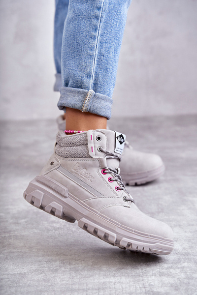 Dámské zateplené boty Lee Cooper LCJ-22-01-1373 Šede