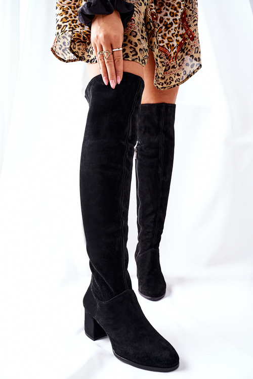 Semišové topánky Black Nicole 2582